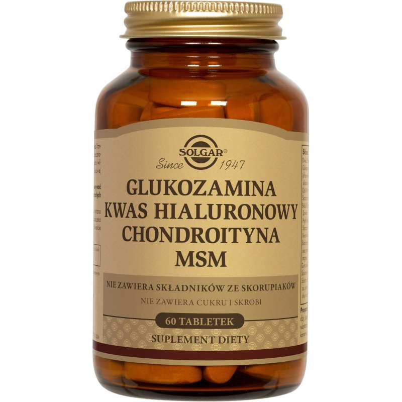 Solgar Glukozamina Kw Hialuronowy Chondroityna Msm 120tabl.