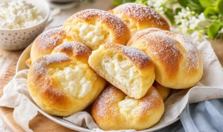 Bułeczki na słodko z serka wiejskiego - przepis