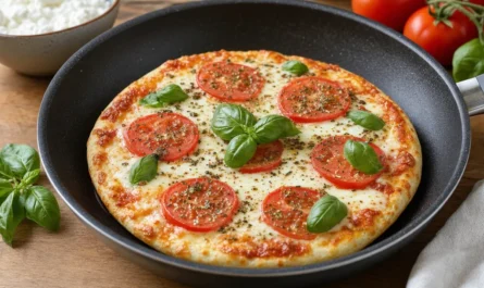 Pizza z serka wiejskiego z patelni - szybki przepis