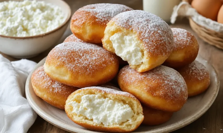 Pączki z serka wiejskiego - miękkie i domowe