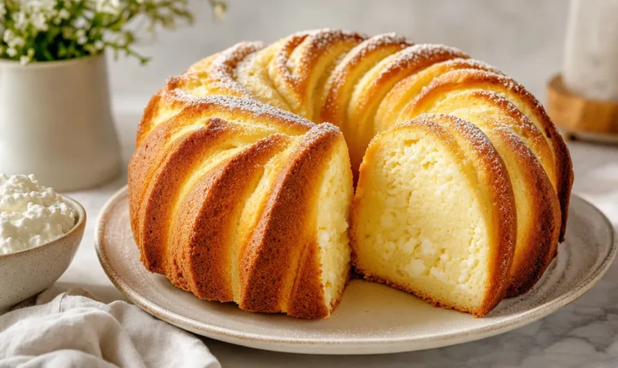 Babka z serkiem wiejskim - puszyste ciasto